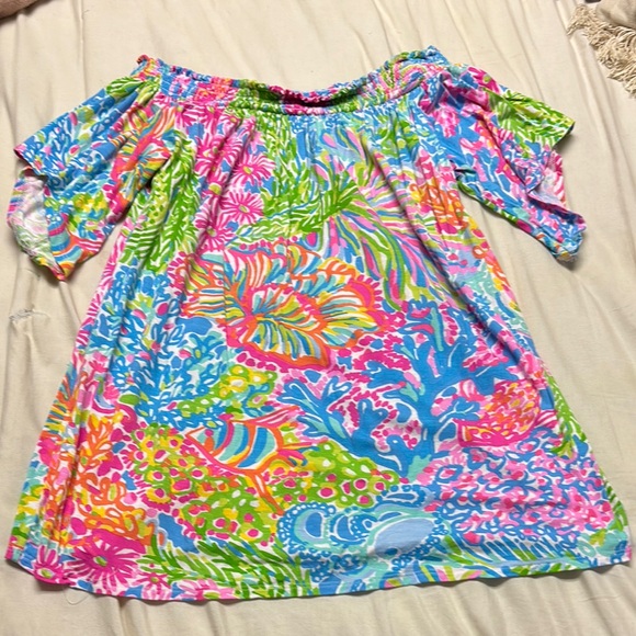 Lilly Pulitzer Colorful Off-Shoulder Top - Picture 1 of 3